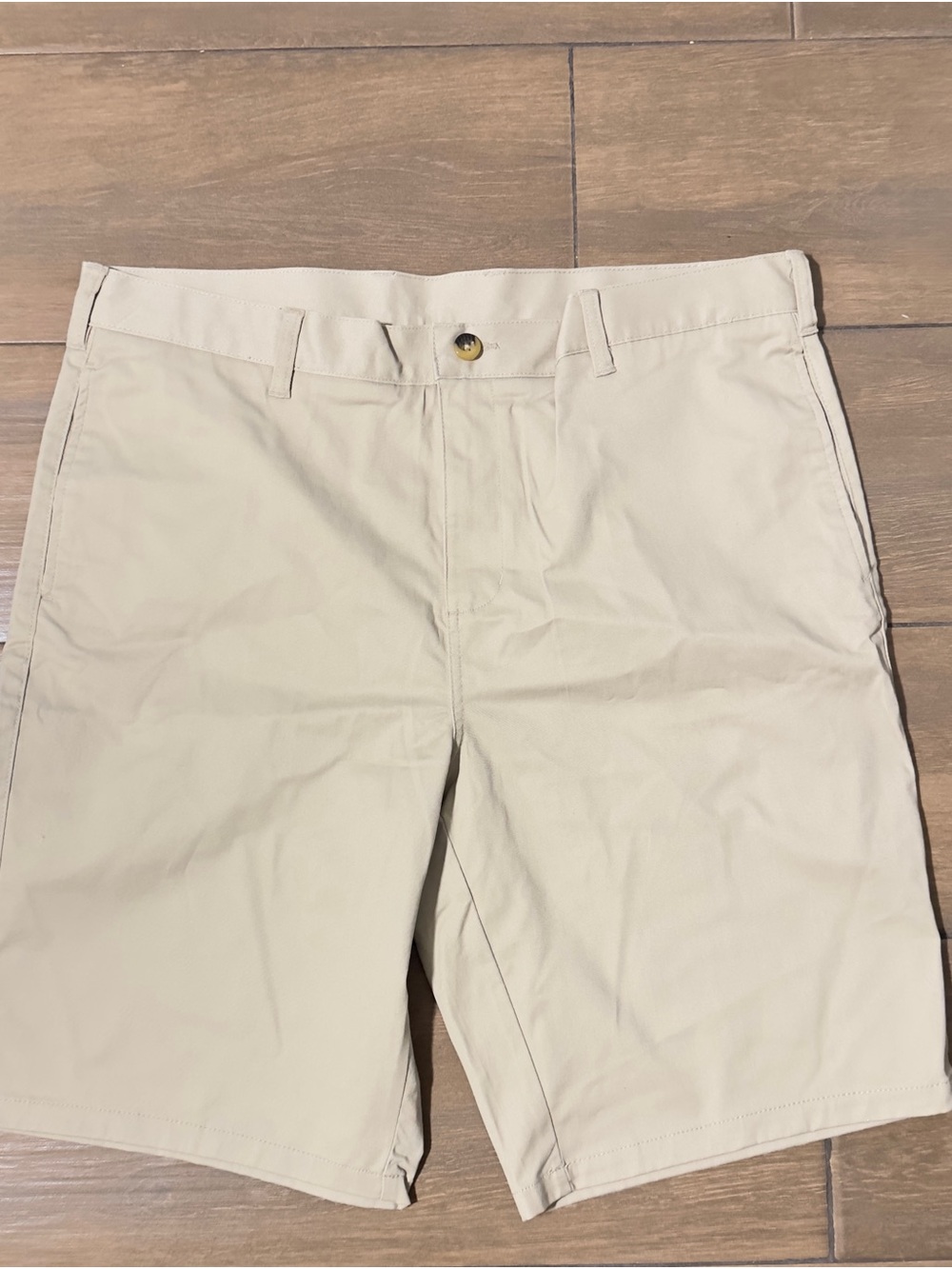 French Toast Tan Flat Front Men's Shorts